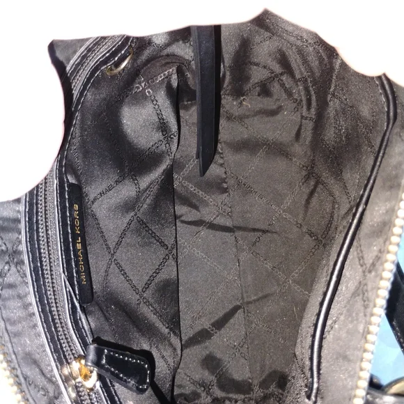 Michael Kors Black MK Embossed Shoulder Bag - Picture 4 of 4